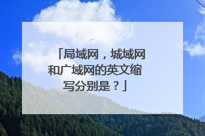 局域网，城域网和广域网的英文缩写分别是？