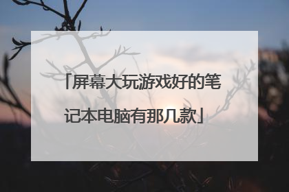 屏幕大玩游戏好的笔记本电脑有那几款