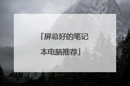 屏幕好的笔记本电脑推荐
