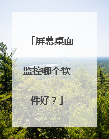 屏幕桌面监控哪个软件好?