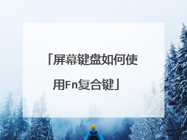 屏幕键盘如何使用Fn复合键