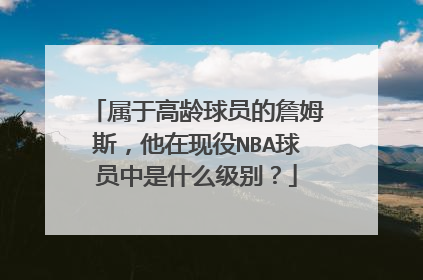 属于高龄球员的詹姆斯,他在现役NBA球员中是什么级别?