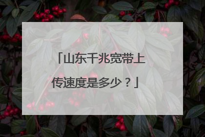 山东千兆宽带上传速度是多少？