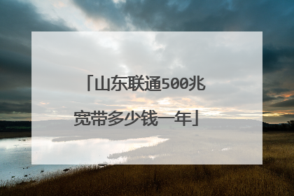 山东联通500兆宽带多少钱一年