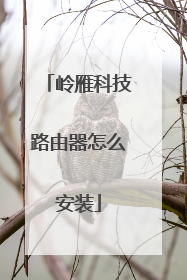 岭雁科技路由器怎么安装