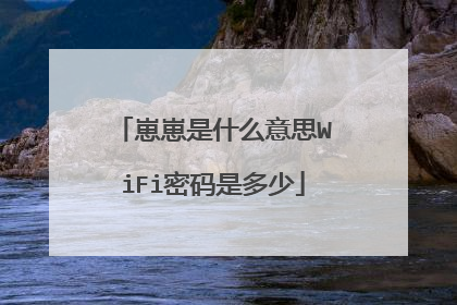 崽崽是什么意思WiFi密码是多少