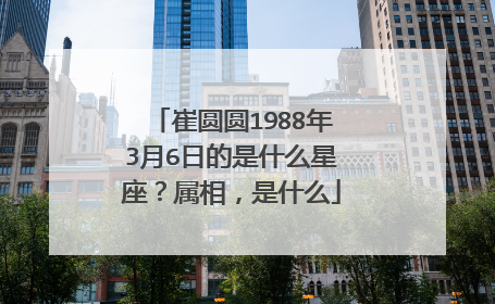 崔圆圆1988年3月6日的是什么星座？属相，是什么
