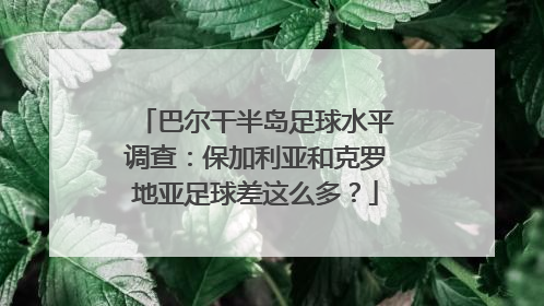 巴尔干半岛足球水平调查：保加利亚和克罗地亚足球差这么多？