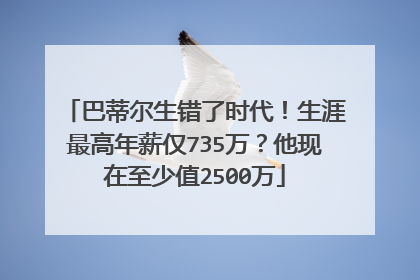 巴蒂尔生错了时代！生涯最高年薪仅735万？他现在至少值2500万