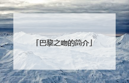 巴黎之吻的简介