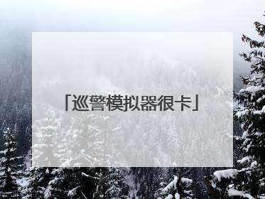 巡警模拟器很卡