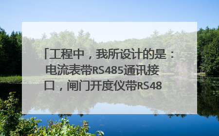工程中，我所设计的是：电流表带RS485通讯接口，闸门开度仪带RS485通讯接口，均为MODBUS标准协议接口。