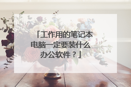 工作用的笔记本电脑一定要装什么办公软件？