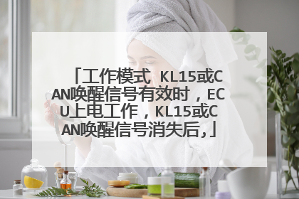 工作模式 KL15或CAN唤醒信号有效时，ECU上电工作，KL15或CAN唤醒信号消失后,