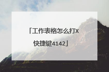 工作表格怎么打X快捷键4142