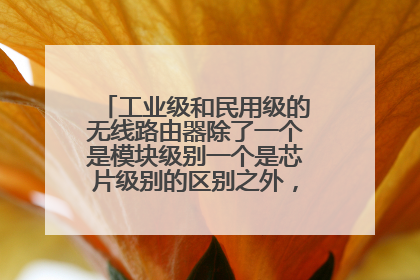 工业级和民用级的无线路由器除了一个是模块级别一个是芯片级别的区别之外，还有什么区别吗？