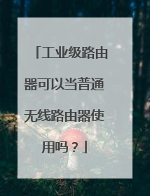 工业级路由器可以当普通无线路由器使用吗？