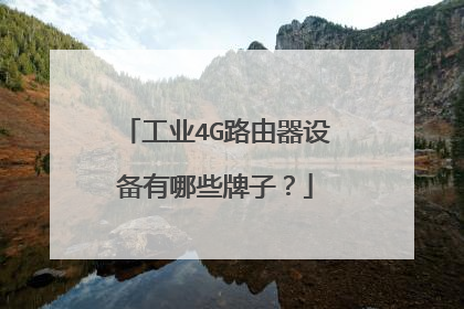 工业4G路由器设备有哪些牌子?