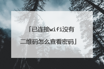 已连接wifi没有二维码怎么查看密码