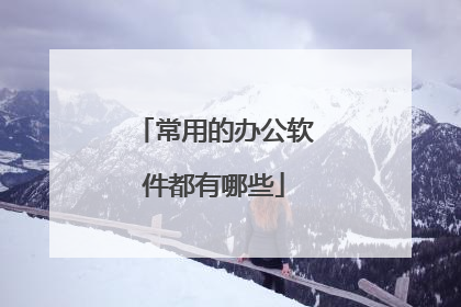 常用的办公软件都有哪些