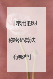 常用的对称密码算法有哪些