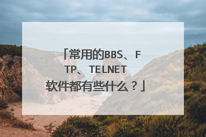 常用的BBS、FTP、TELNET软件都有些什么？