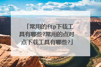 常用的ftp下载工具有哪些?常用的点对点下载工具有哪些?