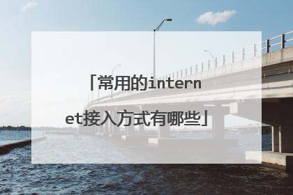 常用的internet接入方式有哪些