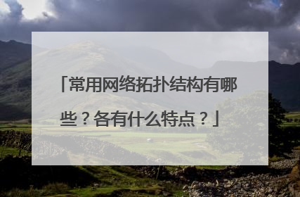 常用网络拓扑结构有哪些？各有什么特点？