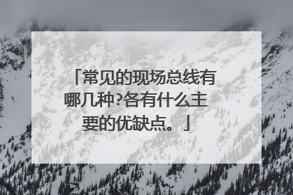 常见的现场总线有哪几种?各有什么主要的优缺点。