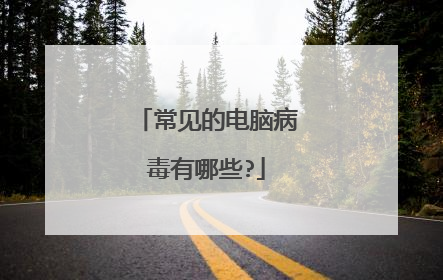 常见的电脑病毒有哪些?
