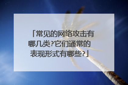 常见的网络攻击有哪几类?它们通常的表现形式有哪些?