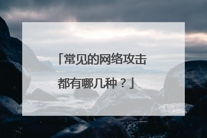 常见的网络攻击都有哪几种?