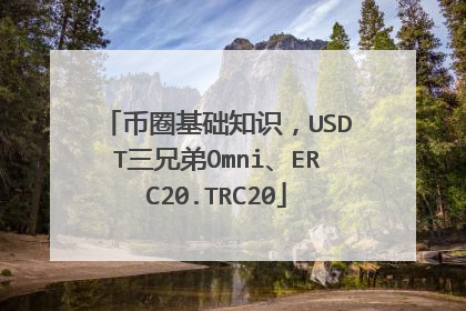 币圈基础知识，USDT三兄弟Omni、ERC20.TRC20