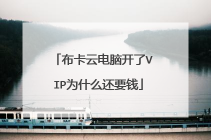 布卡云电脑开了VIP为什么还要钱