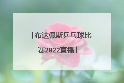 布达佩斯乒乓球比赛2022直播
