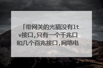 带网关的光猫没有ltv接口,只有一个千兆口和几个百兆接口,网络电视接在千兆接?