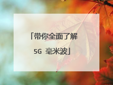 带你全面了解 5G 毫米波