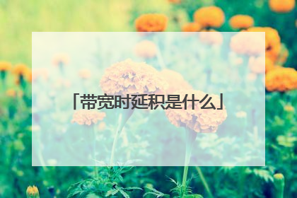 带宽时延积是什么