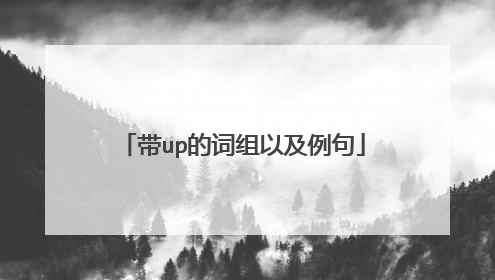带up的词组以及例句