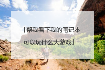帮我看下我的笔记本可以玩什么大游戏