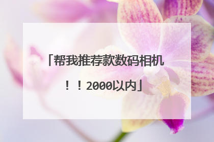帮我推荐款数码相机!!2000以内