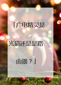 广电精灵是光猫还是是路由器?