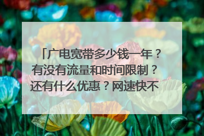 广电宽带多少钱一年?有没有流量和时间限制?还有什么优惠?网速快不快玩网络游戏卡