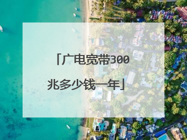 广电宽带300兆多少钱一年