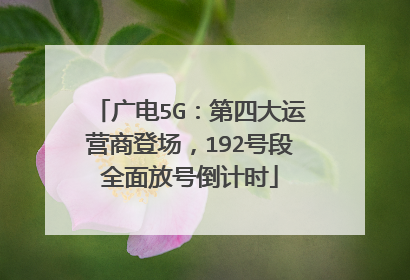 广电5G：第四大运营商登场，192号段全面放号倒计时