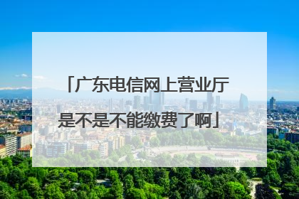 广东电信网上营业厅是不是不能缴费了啊