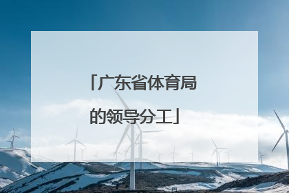 广东省体育局的领导分工