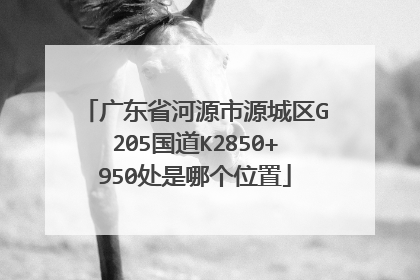 广东省河源市源城区G205国道K2850+950处是哪个位置