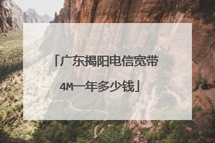 广东揭阳电信宽带4M一年多少钱